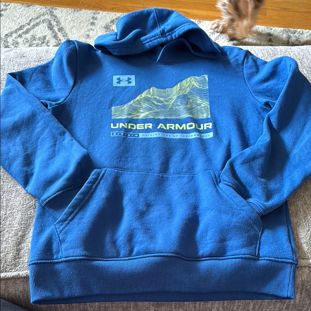 Under Armour Blue Crew Neck Sweater with Ribbed Cuffs